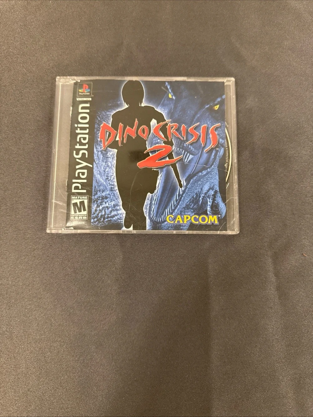 Dino Crisis (Sony PlayStation 1, 1999) PS1 Game Disc W/ Dino Crisis 2 Front Cov